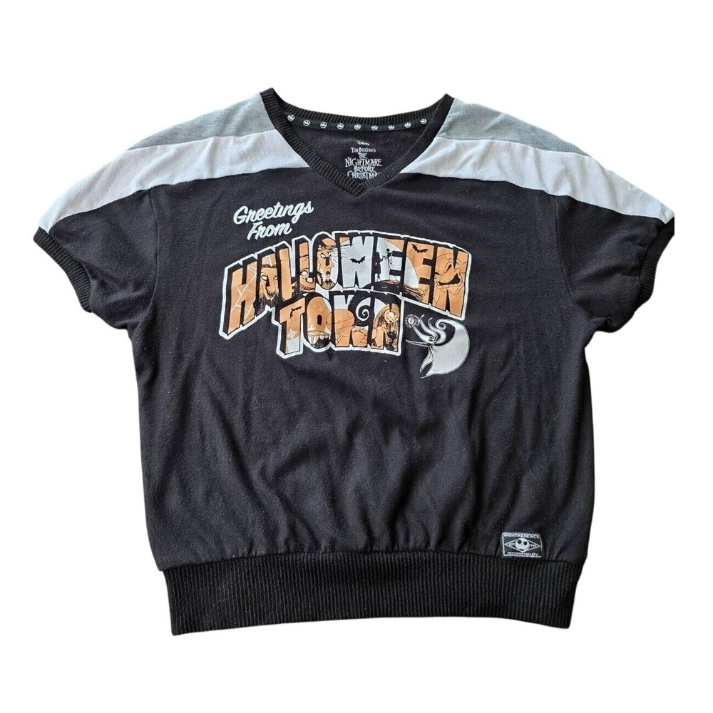 Disney Nightmare Before Christmas Greetings from Halloween Town Top Sleep Sz S